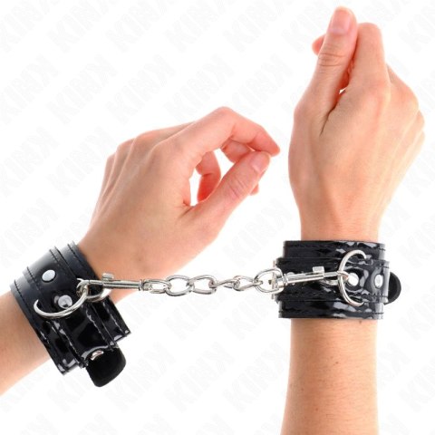 KINK Neoprenowe mankiety na nadgarstki z regulacją 17-24 cm czarne