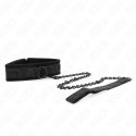 KINK Obroża regulowana z wytrzymałą smyczą 77 cm czarna 34-54 cm x 5 cm