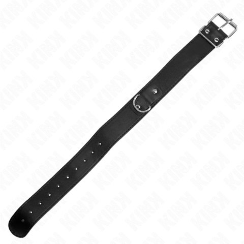 KINK Obroża z paskiem czarna, regulacja 32-50 cm, długość 116 cm