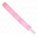 KINK Obroża ze Smyczą Rożowa 36-42 cm Skora Ekologiczna 65 cm