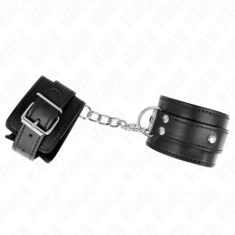 KINK Opaski na Nadgarstki 3 Zapięcia D-Ring Regulowane Czarny 17,5-25 cm