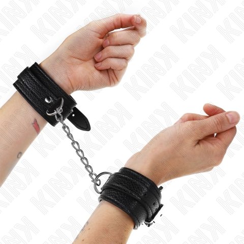 KINK Opaski na Nadgarstki Czarny Wzor Węża Regulowane 20-28cm