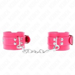 KINK Opaski na nadgarstki Malinowa Roża, regulowane, 20-28 cm, wyściołka