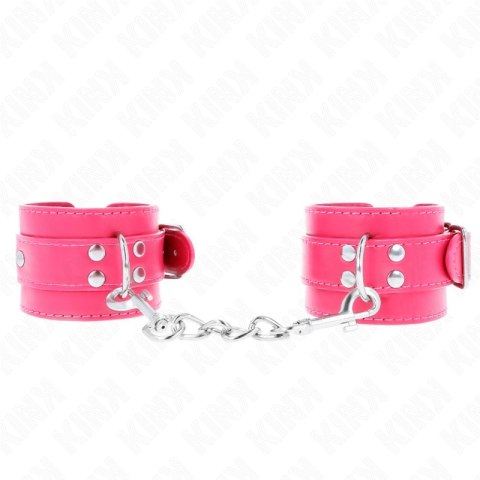 KINK Opaski na nadgarstki Malinowa Roża, regulowane, 20-28 cm, wyściołka