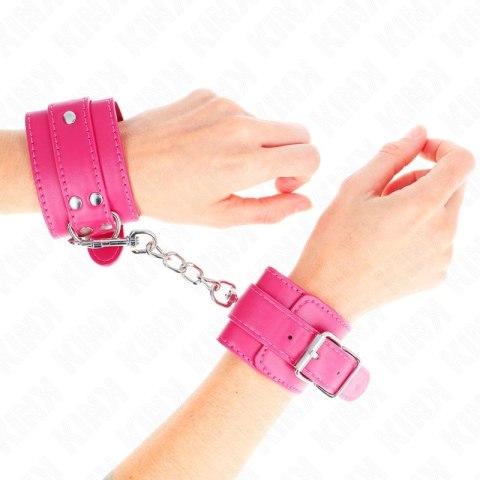 KINK Opaski na nadgarstki Malinowa Roża, regulowane, 20-28 cm, wyściołka