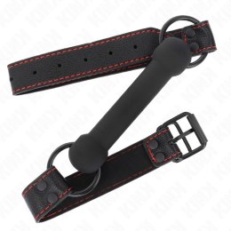 KINK Pasek Skorzany Regulowany 41-57 cm - Czarny Akcesorium Kontrolne