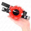 KINK Pasek Skorzany z Czerwonym Elementem 8 cm, Regulacja 39-58 cm