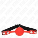 KINK Silikonowa Czerwona Kula 4 cm - Pasek 60 cm, Regulowany Gag