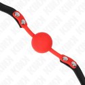 KINK Silikonowa Czerwona Kula 4 cm - Pasek 60 cm, Regulowany Gag