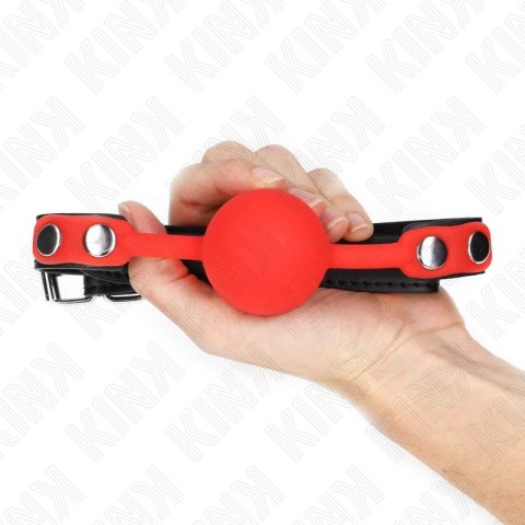 KINK Silikonowa Czerwona Kula 4 cm - Pasek 60 cm, Regulowany Gag