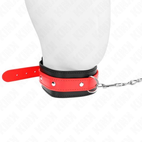 Kink Naszyjnik z Regulowanym Czerwonym Paskiem 36-43 cm 65 cm