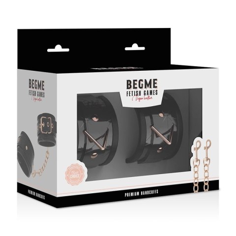BEGME Kajdanki Premium Black Edition neoprenowa wyściołka regulowane