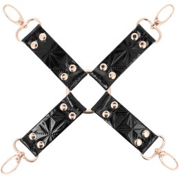 Begme Black Edition - krawat z wegańskiej skory z podszewką neoprenową