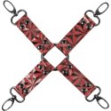 Begme Red Edition - krawat z wegańskiej skory premium, neoprenowa podszewka