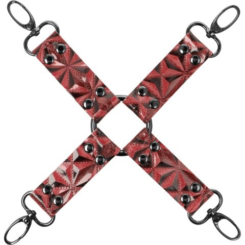 Begme Red Edition - krawat z wegańskiej skory premium, neoprenowa podszewka