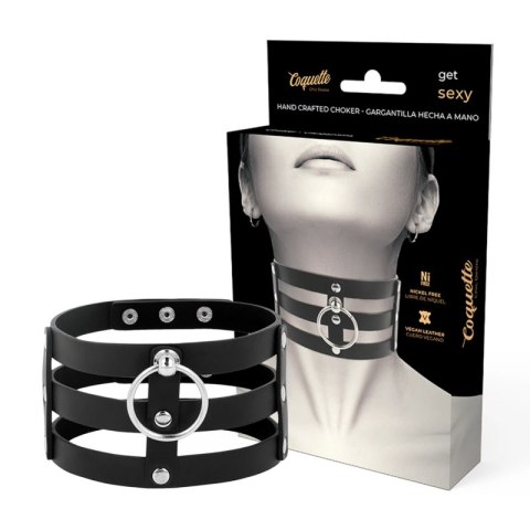 Coquette Chic Desire Choker czarny, regulowany, wegańska skora 38cm