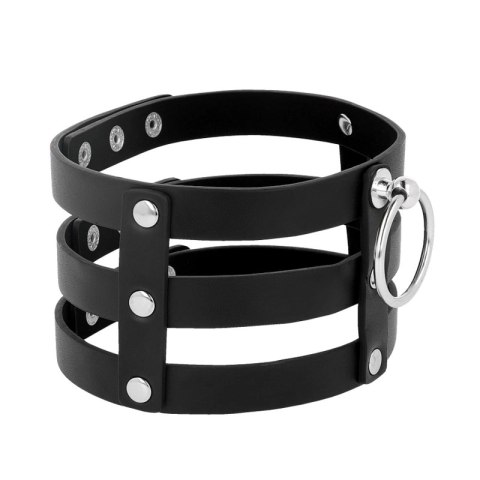 Coquette Chic Desire Choker czarny, regulowany, wegańska skora 38cm
