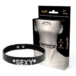 Coquette Chic Desire Choker z wegańskiej skory, czarny, uniwersalny rozmiar