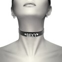 Coquette Chic Desire Choker z wegańskiej skory, czarny, uniwersalny rozmiar