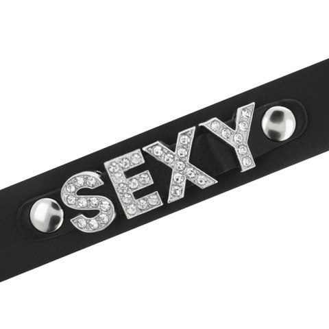 Coquette Chic Desire Choker z wegańskiej skory, czarny, uniwersalny rozmiar
