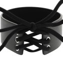 Coquette Chic Desire Choker z wegańskiej skory, regulowany, czarny