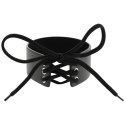 Coquette Chic Desire Choker z wegańskiej skory, regulowany, czarny