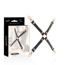 Coquette Chic Desire Fantasy krawat z wegańskiej skory, czarny