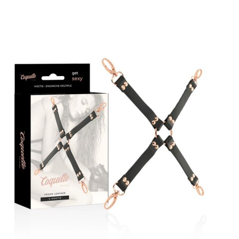 Coquette Chic Desire Fantasy krawat z wegańskiej skory, czarny