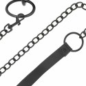 Darkness Czarny Kołnierz z Łańcuchem Neopren Puleather Regulowany