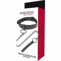 Darkness Czarny Kołnierz z Łańcuchem Neopren Puleather Regulowany
