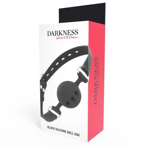 Darkness Czarny silikonowy kaganiec oddychalny regulowany uniwersalny