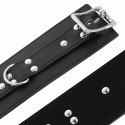 Darkness Kajdanki Skorzane Czarny Model Regulowany Metalowe Zapięcia