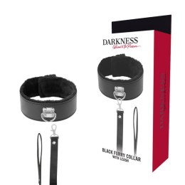 Darkness Kołnierz Neoprenowy Czarny z Tytanowym Łańcuchem 6 Otworow