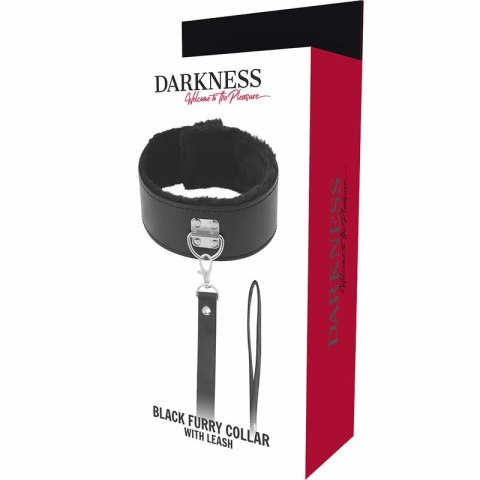 Darkness Kołnierz Neoprenowy Czarny z Tytanowym Łańcuchem 6 Otworow