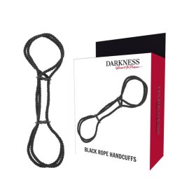 Darkness - Mankiety linowe na kostki, 100% bawełna, 160 cm, czarne