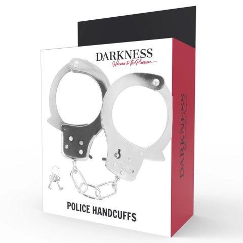 Darkness Metalowe Kajdanki z Kluczykami - Wytrzymały Łańcuszek, Srebrny