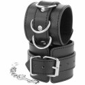 Darkness regulowane mankiety na kostki skora PVC czarne