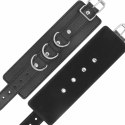 Darkness regulowane mankiety na kostki skora PVC czarne