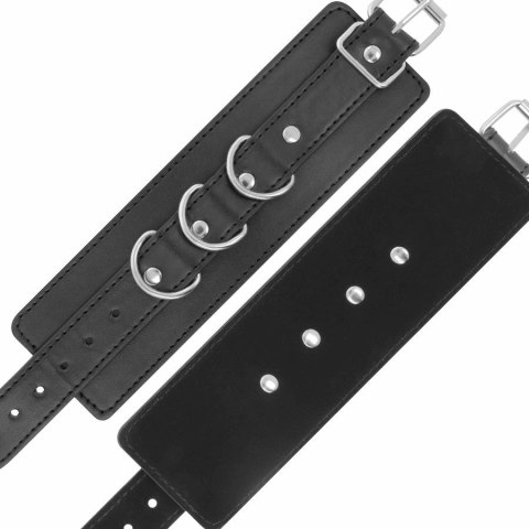 Darkness regulowane mankiety na kostki skora PVC czarne