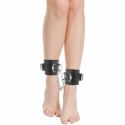 Darkness regulowane mankiety na kostki skora PVC czarne