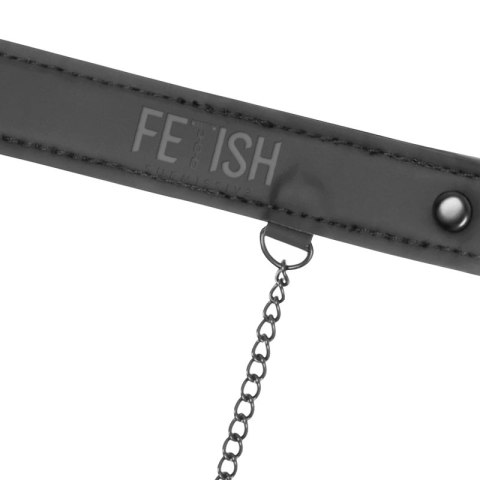 Fetish Submissive Ring Gag z zaciskami na piersi, skora wegańska