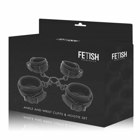 Fetish Submissive - Zestaw mankietow neoprenowych na ręce i kostki