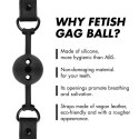 Fetish Submissive silikonowy knebel oddychający z regulacją 4,1 cm