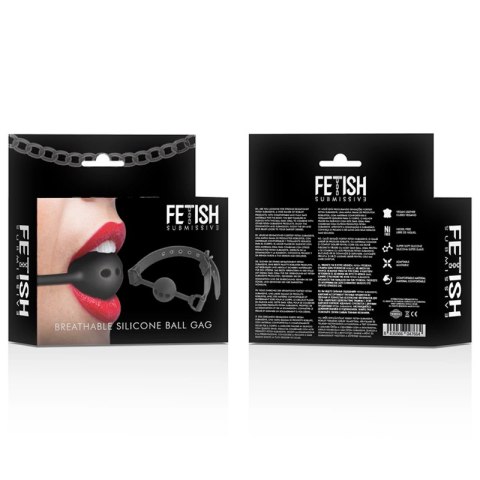 Fetish Submissive silikonowy knebel oddychający z regulacją 4,1 cm