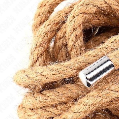 KINK Lina konopna 5m z metalową głowką - wytrzymała linka do technik wiązania