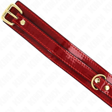 KINK Naszyjnik Winno-Czerwony Regulowany z Złotymi Detalami 29-42,5 cm