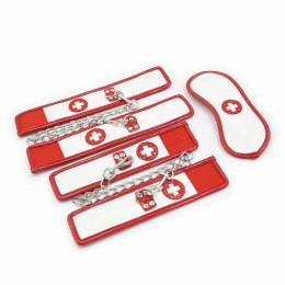 OHMAMA Fetish Mini Zestaw 3-częściowy Pielęgniarka PVC Czerwony