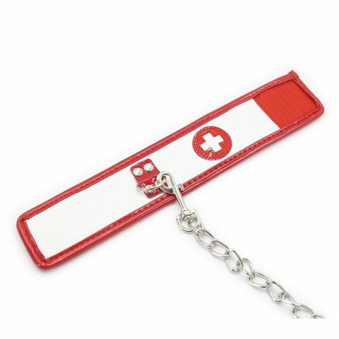 OHMAMA Fetish Mini Zestaw 3-częściowy Pielęgniarka PVC Czerwony