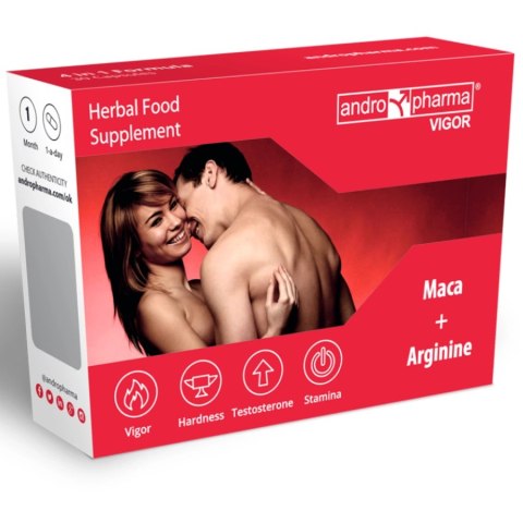 Andropharma Vigor 30 kapsułek - suplement dla mężczyzn z cynkiem i maca