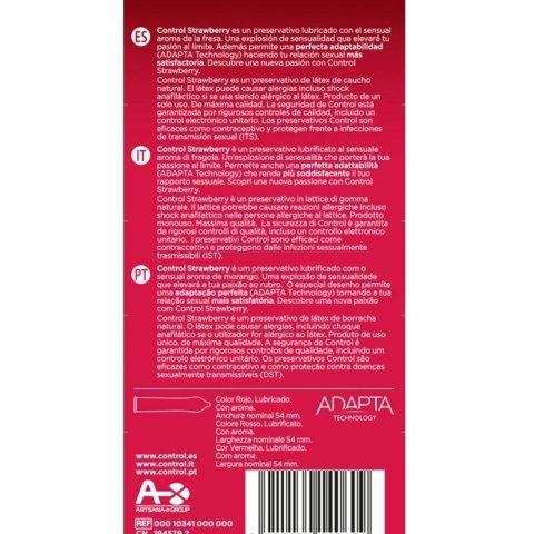 Control Originals Adapta Truskawkowy 12 szt. prezerwatywy anatomiczne